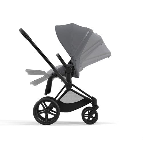 Cybex Priam 4 Complete Stroller - Matte Black/Black | Premium Baby Stroller with All-Wheel Suspension | Perfect for City Walks & Outdoor Adventures