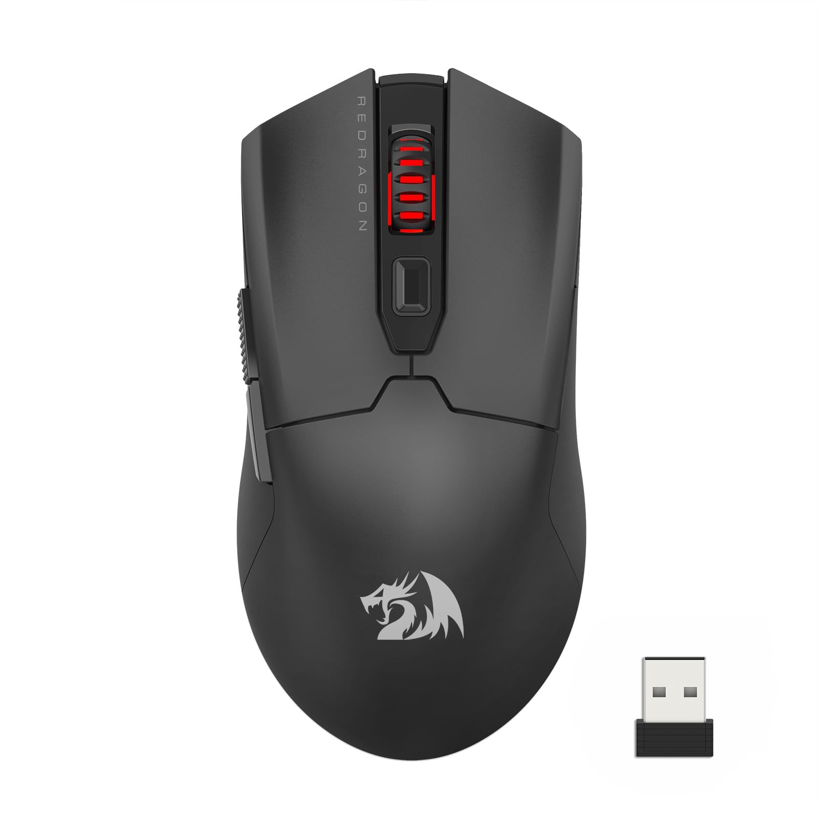 Redragon M995 Pro Wireless Gaming Mouse - 26000 DPI Wired/Wireless Mouse with Bluetooth & 2.4G Connectivity, 6 Programmable Buttons, 51g Ultra Lightweight Design for PC, Mac, Laptop - Perfect for FPS, MOBA, and Esports Gaming (Black)