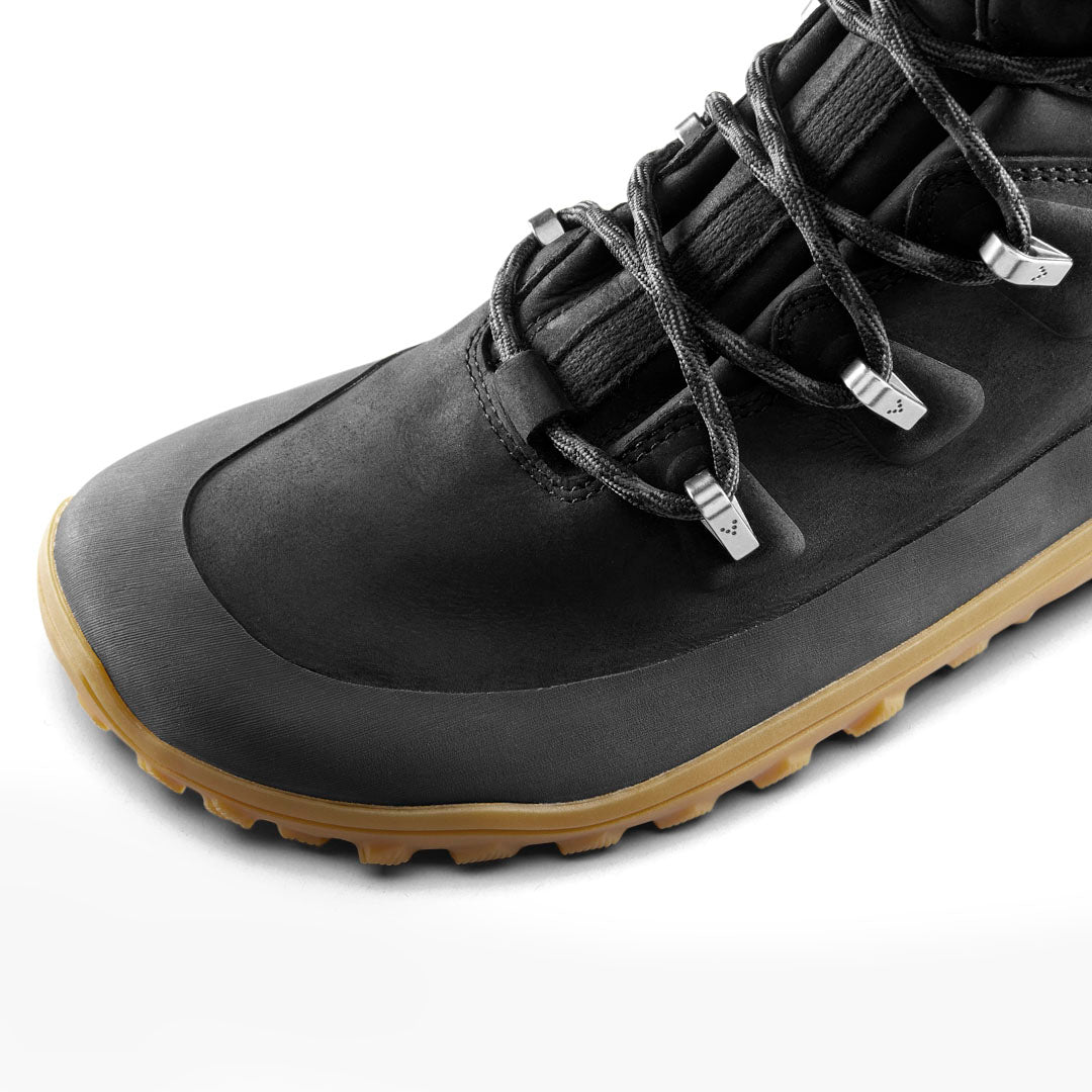 Vivobarefoot Men's Tracker Leather All-Terrain Hiking Boots - Waterproof Outdoor Adventure Shoes for Trail Running & Camping