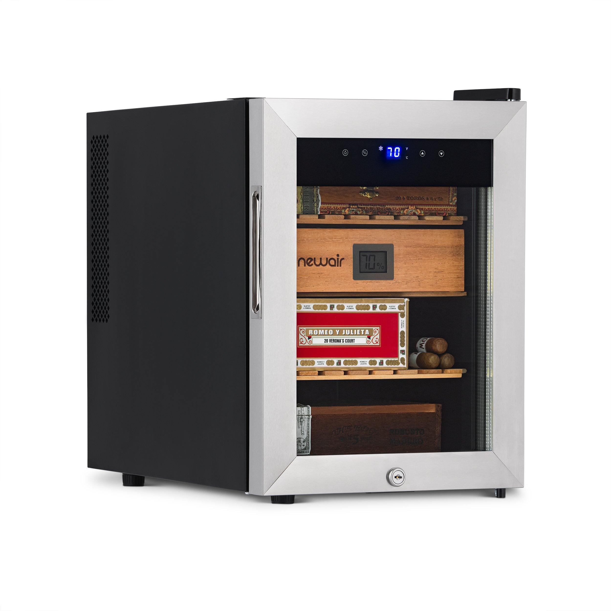 Newair® 250-Count Electric Cigar Humidor - Digital Temperature & Humidity Control for Premium Cigar Storage | Perfect for Home, Office, or Man Cave