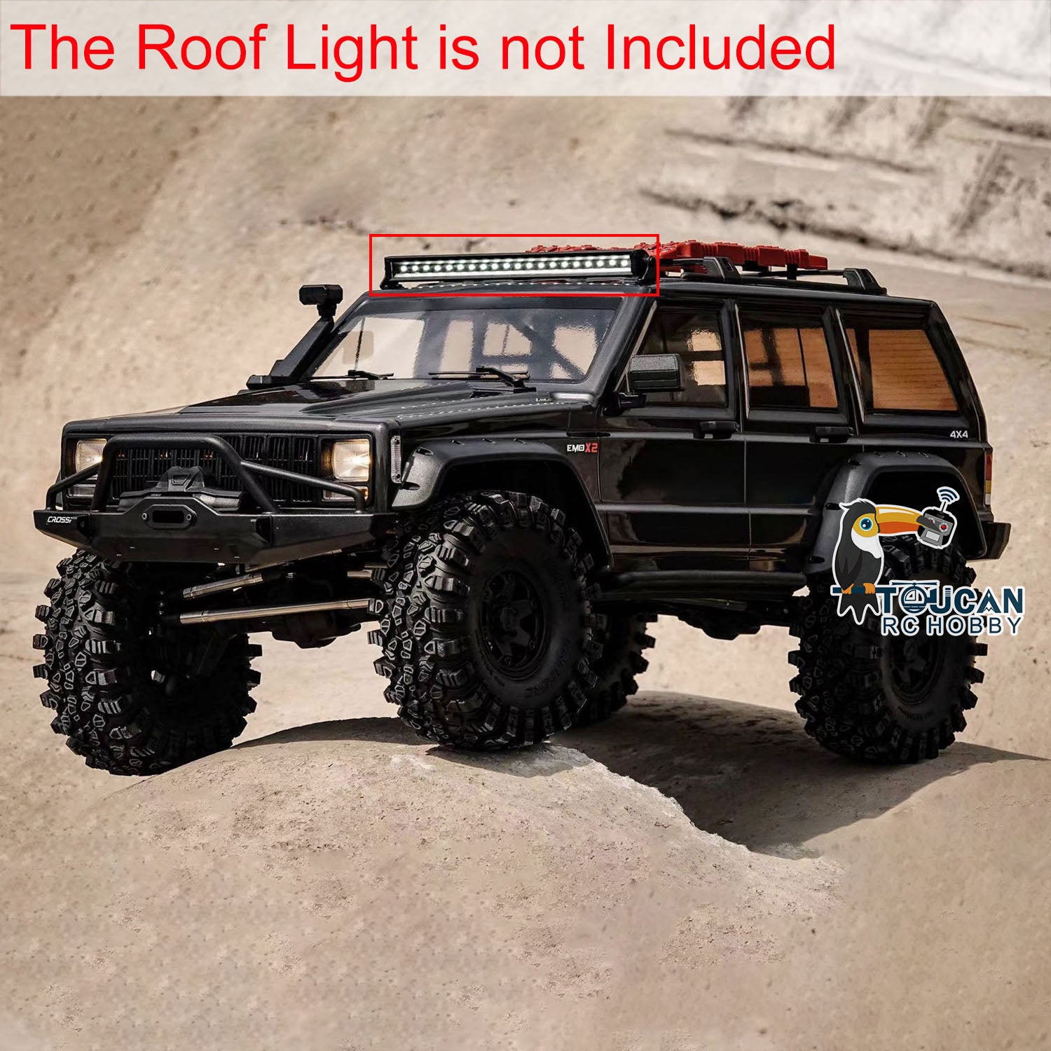 EMO X2 CROSSRC 1/8 Scale RC Rock Crawler - 4WD Off-Road Remote Control Car with 25T Brushed Motor & Hobbywing ESC | Waterproof, LED Lights | Perfect for Trail Crawling, Backyard Adventures & RC Hobbyists