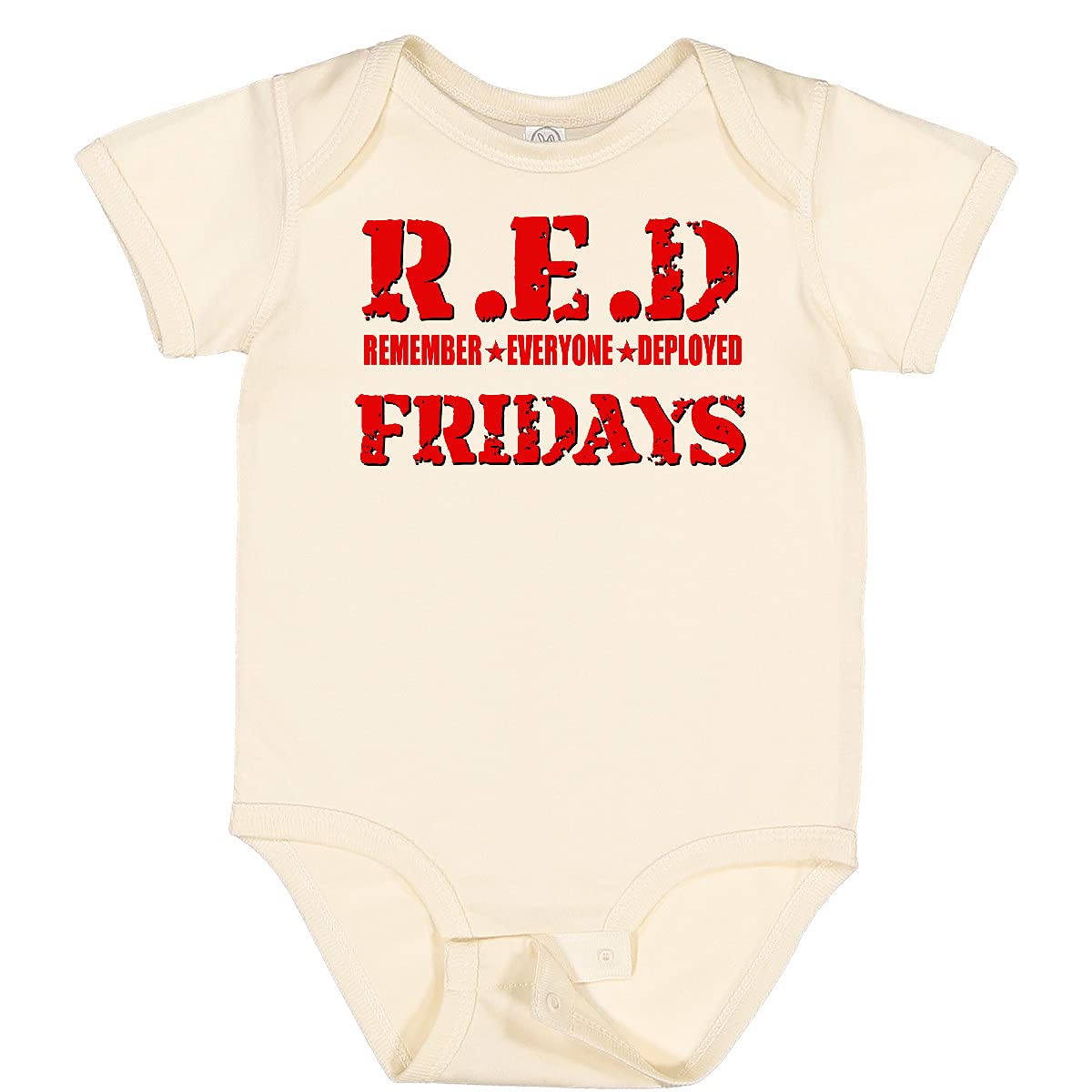 Inktastic Red Fridays Baby Bodysuit - Cute Red Onesie for Infants & Toddlers - Perfect for Holidays, Family Photos & Casual Outings