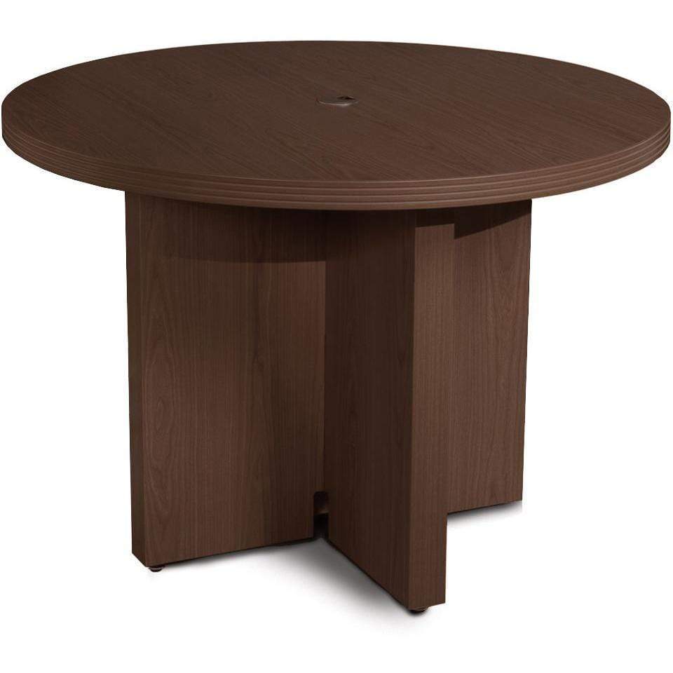 Safco Mayline Aberdeen 42-Inch Round Conference Table - ACTR42 - Durable Office Meeting Table for Conference Rooms, Team Collaboration & Professional Workspaces