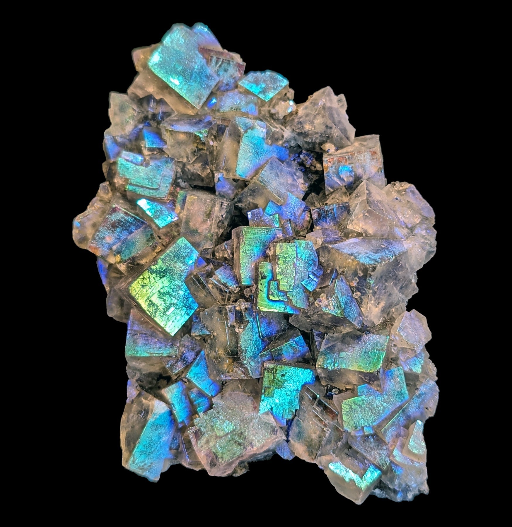 Natural Aura Fluorite Crystal Cluster - Healing Stone for Meditation, Energy Cleansing & Home Decor | Perfect for Yoga, Reiki & Spiritual Practices