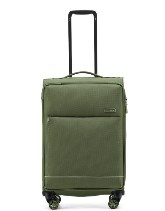Tosca SO LITE AIR5055 67cm Medium Spinner Luggage - Khaki | Lightweight Carry-On Suitcase for Business Travel & Weekend Getaways