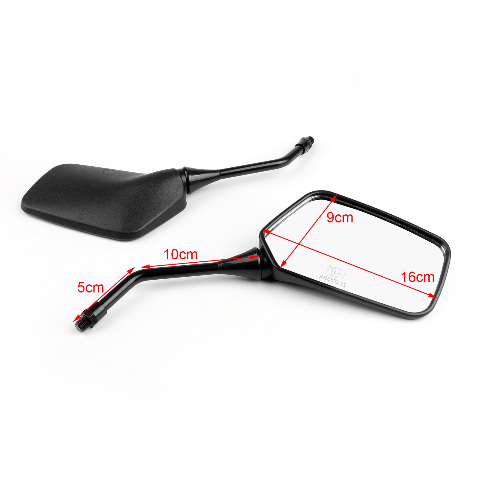 10mm Universal Motorcycle Rear View Mirrors - Compatible with Honda NX125 (1988-1997), CB250 Nighthawk (1991-2008) - Durable Adjustable Safety Mirrors for Better Road Visibility - Perfect for Cruising, Commuting & Long Distance Riding