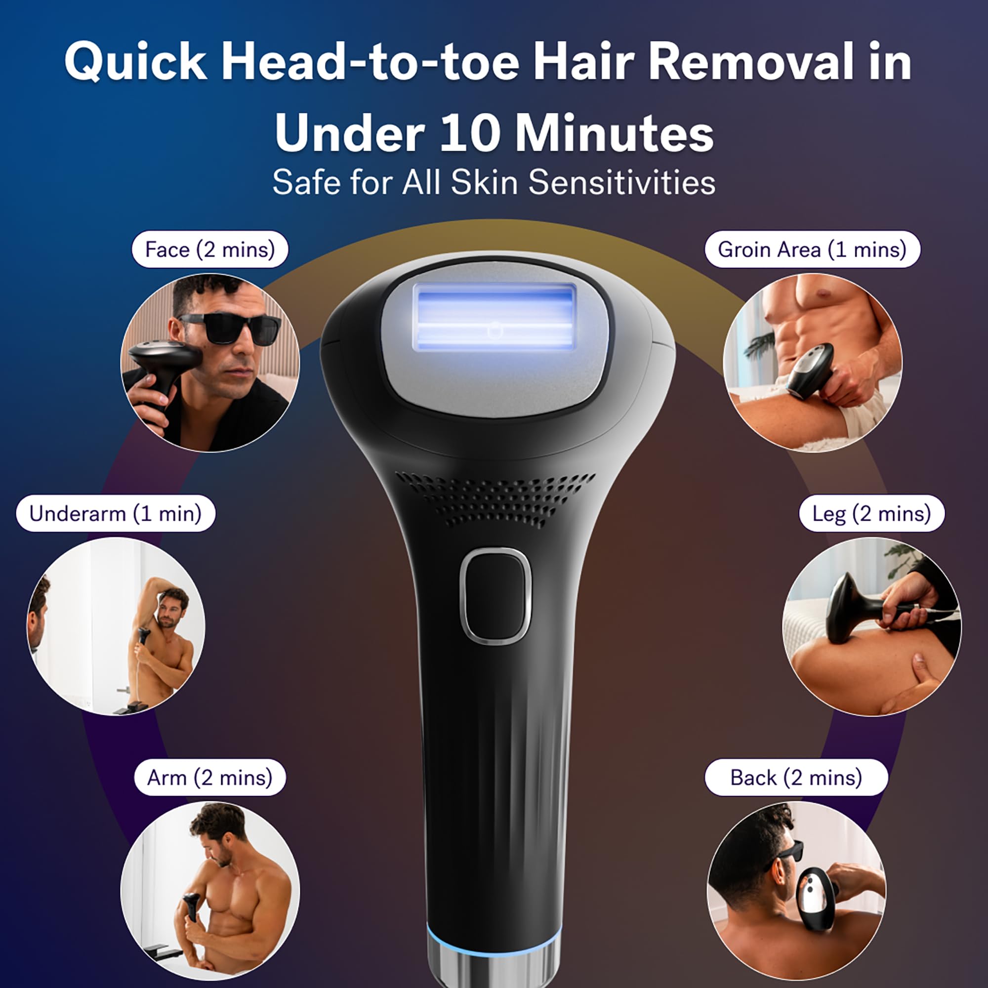 MICHAEL TODD BEAUTY LUMOS IPL Hair Removal Device - At-Home Laser Hair Removal for Women & Men - FDA Cleared Permanent Hair Reduction System - Safe & Effective for Face, Legs, Bikini & Body - Perfect for Smooth Skin at Home or Travel