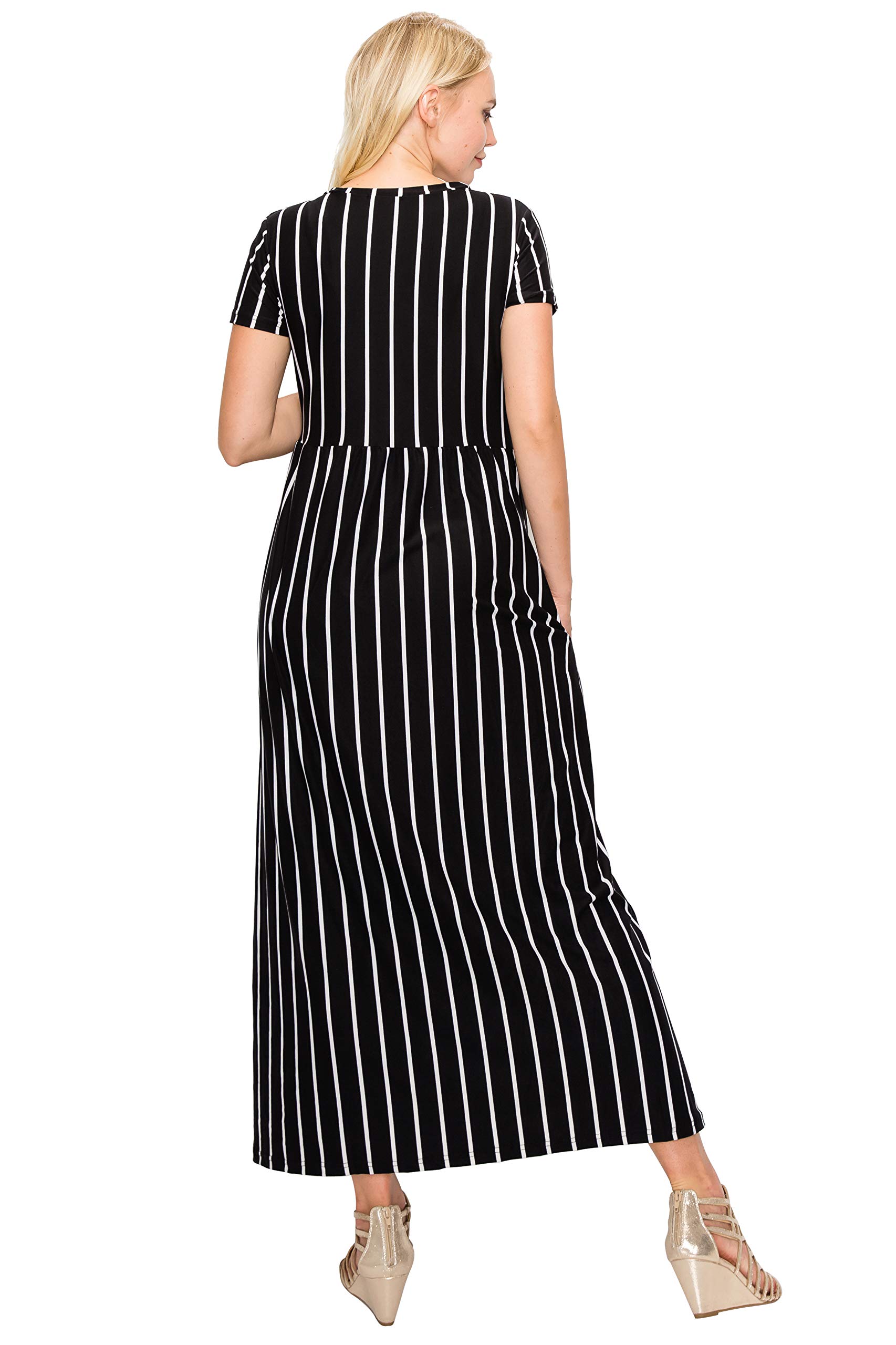 ALWAYS Women's Maternity Maxi Dress - Soft Premium Pregnancy & Nursing Dress with Short/Long Sleeve Options for Baby Shower, Maternity Photos & Everyday Comfort