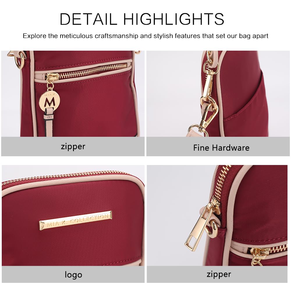 MKF Collection Vegan Leather Crossbody Bag for Women - Stylish Shoulder Bag with Phone Pocket, Small Handbag Purse by Mia K | Perfect for Work, Travel, and Everyday Use