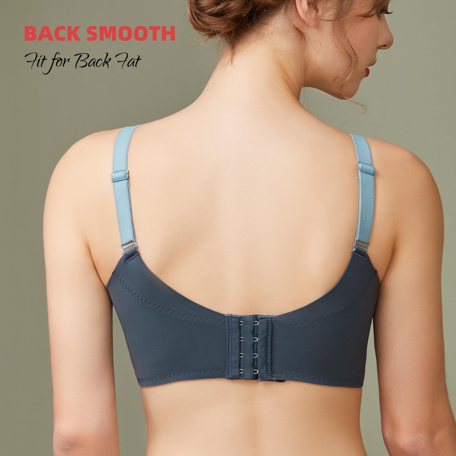 Baetty Wireless Bras for Women - No Underwire, Unpadded Full Coverage Comfort Bra 4548 | Perfect for Everyday Wear, Yoga & Lounge