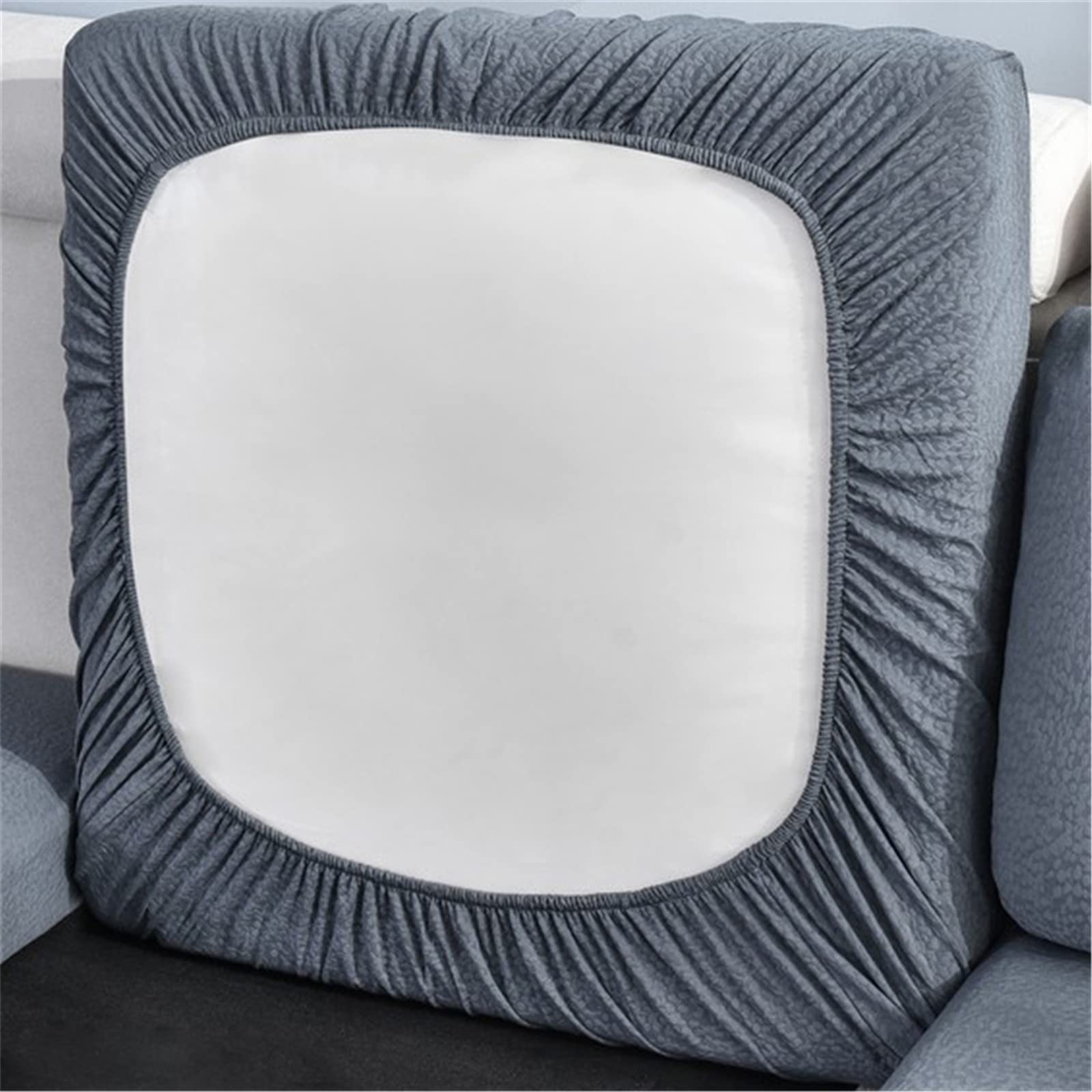 Stretch Waterproof Sofa Cushion Cover - High Elastic Fabric Slipcover for 2-Seater Couches, Water-Repellent & Durable (Medium Gray) - Perfect for Living Room, Family Room & Office Furniture Protection