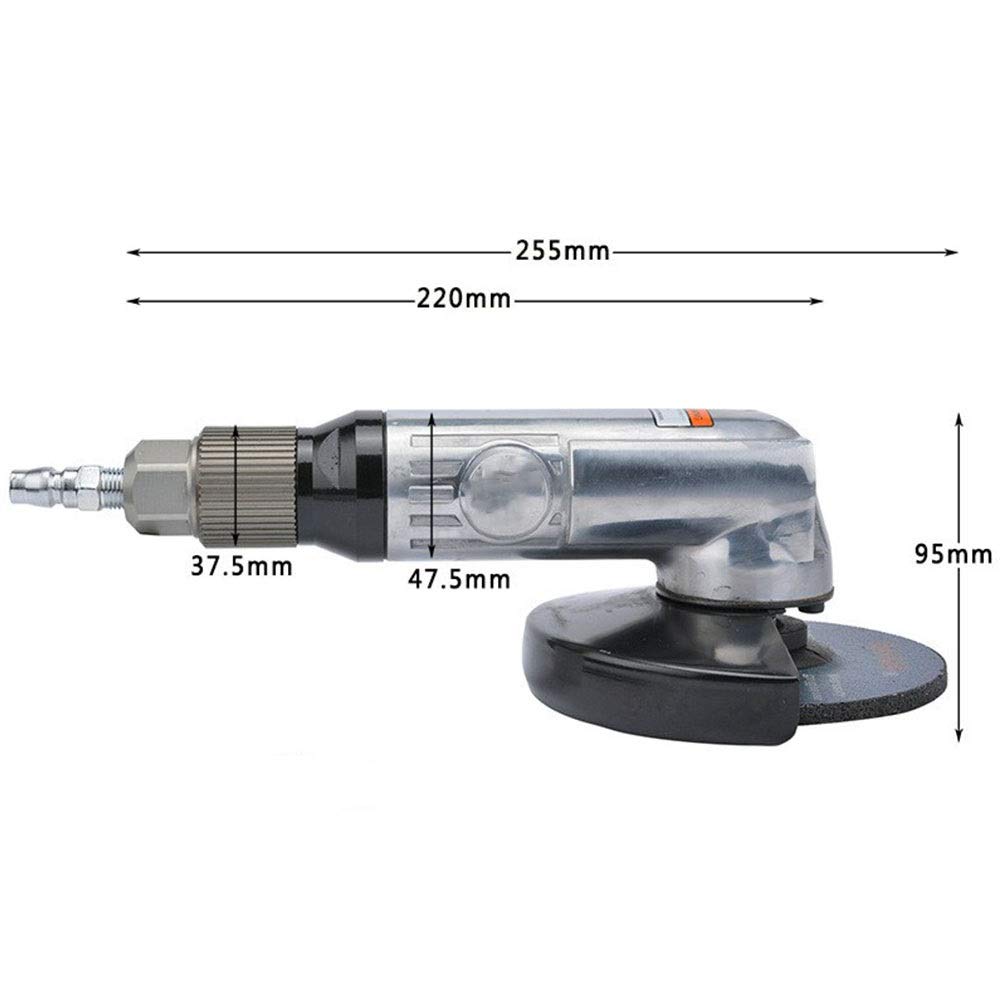 5-Inch Pneumatic Angle Grinder for Resin Sanding - 125mm Handheld Air Grinder Tool Kit with Punch Set | Perfect for Woodworking, Metal Polishing & DIY Craft Projects