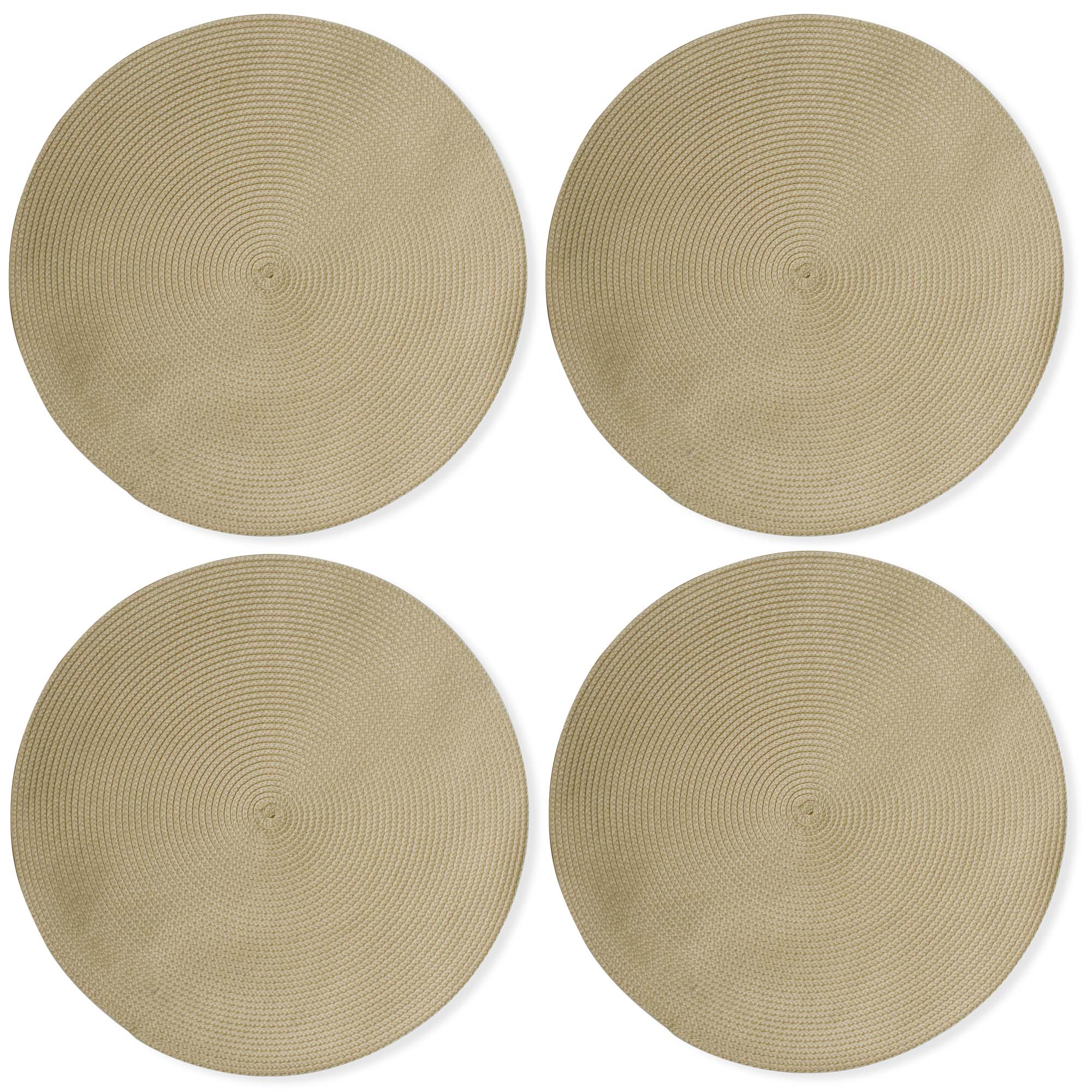 Natural Woven Round Placemats Set of 3 - Eco-Friendly Table Mats for Dining Room, Kitchen, or Outdoor Picnic Decor