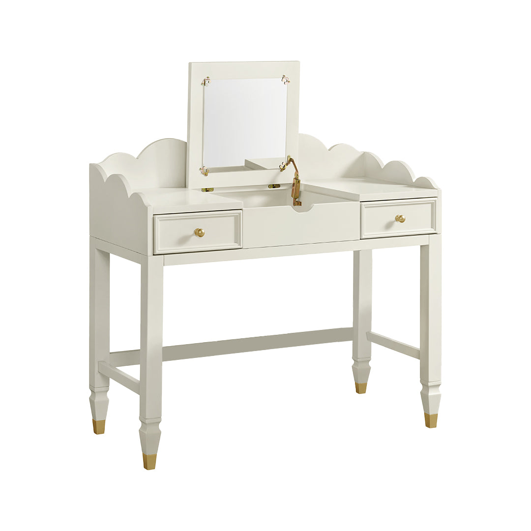 Olivia Vanity Set with Mirror & Stool - Elegant Dressing Table for Makeup & Hair Styling - Perfect for Bedroom, Bathroom & Salon Decor