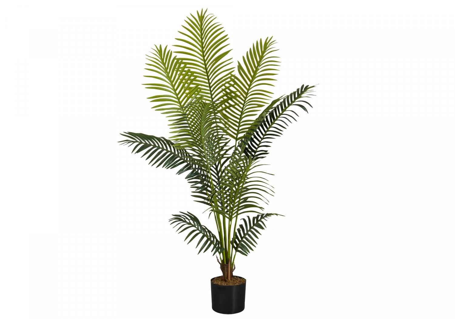 47 Inch Artificial Palm Tree with 5 Black Pots - Realistic Green Faux Plant for Home Decor, Office, Living Room, and Indoor Spaces