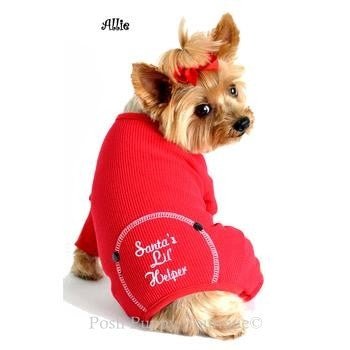 Christmas Dog Pajamas - Santa's Little Helper Outfit for Pets | Cozy Holiday Pajama Set for Dogs | Perfect for Christmas Photos & Family Gatherings