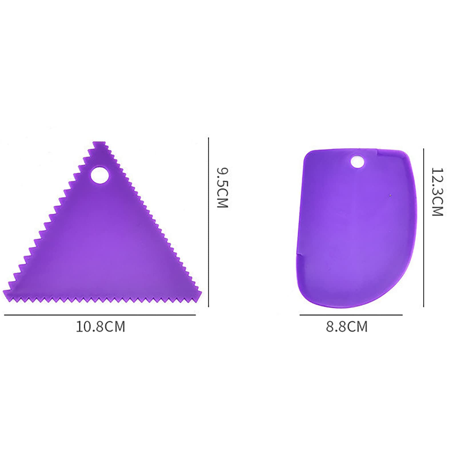 OZXNO 6-Piece Plastic Clay Scraper Set - Soft Dough Scraper for Pottery, Sculpting & Baking - Multi-Purpose DIY Tool for Artists & Bakers (Purple) - Perfect for Clay Modeling, Cake Decorating & Kitchen Use