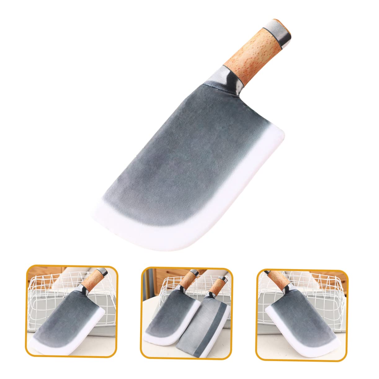 Soft Plush Kitchen Knife Toy for Kids - Funny Party Prank Accessory, Safe Cotton Stuffed Toy for Pretend Play - Perfect for Birthday Gifts & Role-Playing Games