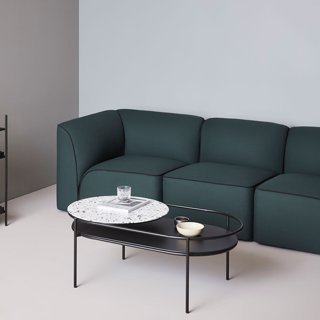 Flora 2.5 Seater Sofa - Modern Fabric Couch for Living Room, Small Space Friendly Loveseat with Sturdy Wooden Legs | Perfect for Apartments, Dorms & Cozy Home Decor