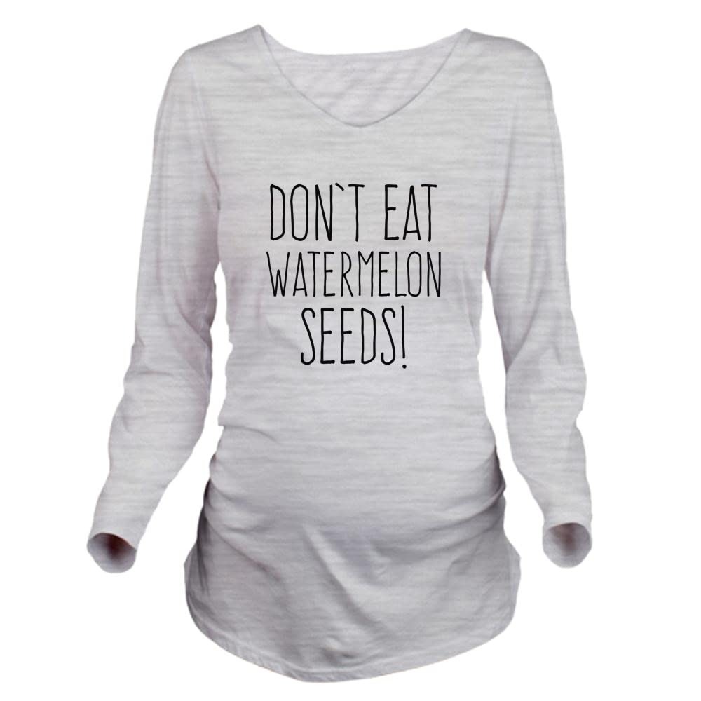 Funny Maternity T-Shirt - Don't Eat Watermelon Seeds Pregnancy Tee for Women | Cute & Comfortable Cotton Shirt for Baby Showers, Maternity Photos & Pregnancy Announcements