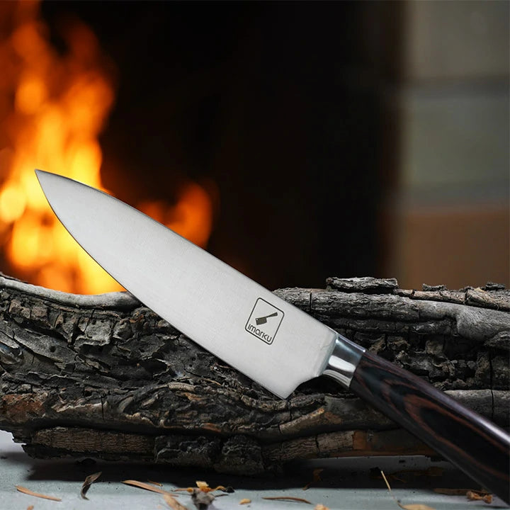 Premium Imarku 8-Inch Chef Knife - German Stainless Steel Blade, Ergonomic Handle for Professional & Home Cooking - Perfect for Slicing, Dicing & Chopping Vegetables, Meat & Herbs