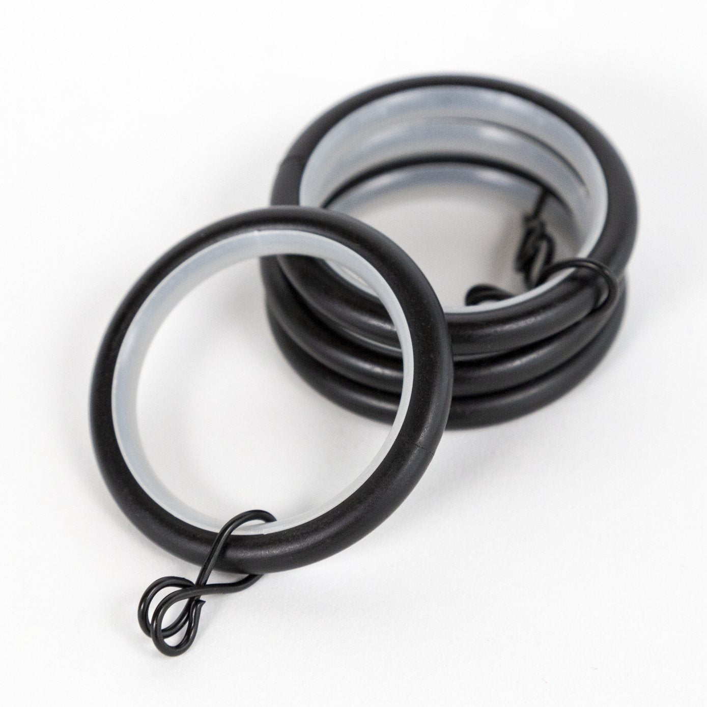 Premium Drapery Rings Set of 8 - Heavy Duty Curtain Hooks for Drapes & Sheers - Perfect for Living Room, Bedroom & Window Decor