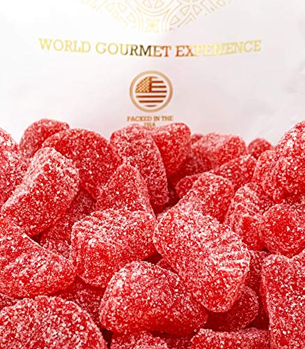 SweetGourmet Cherry Fruit Slices - Bulk Jelly Candy 1 Pound | Soft & Chewy Cherry Flavored Candy for Baking, Snacking & Party Favors