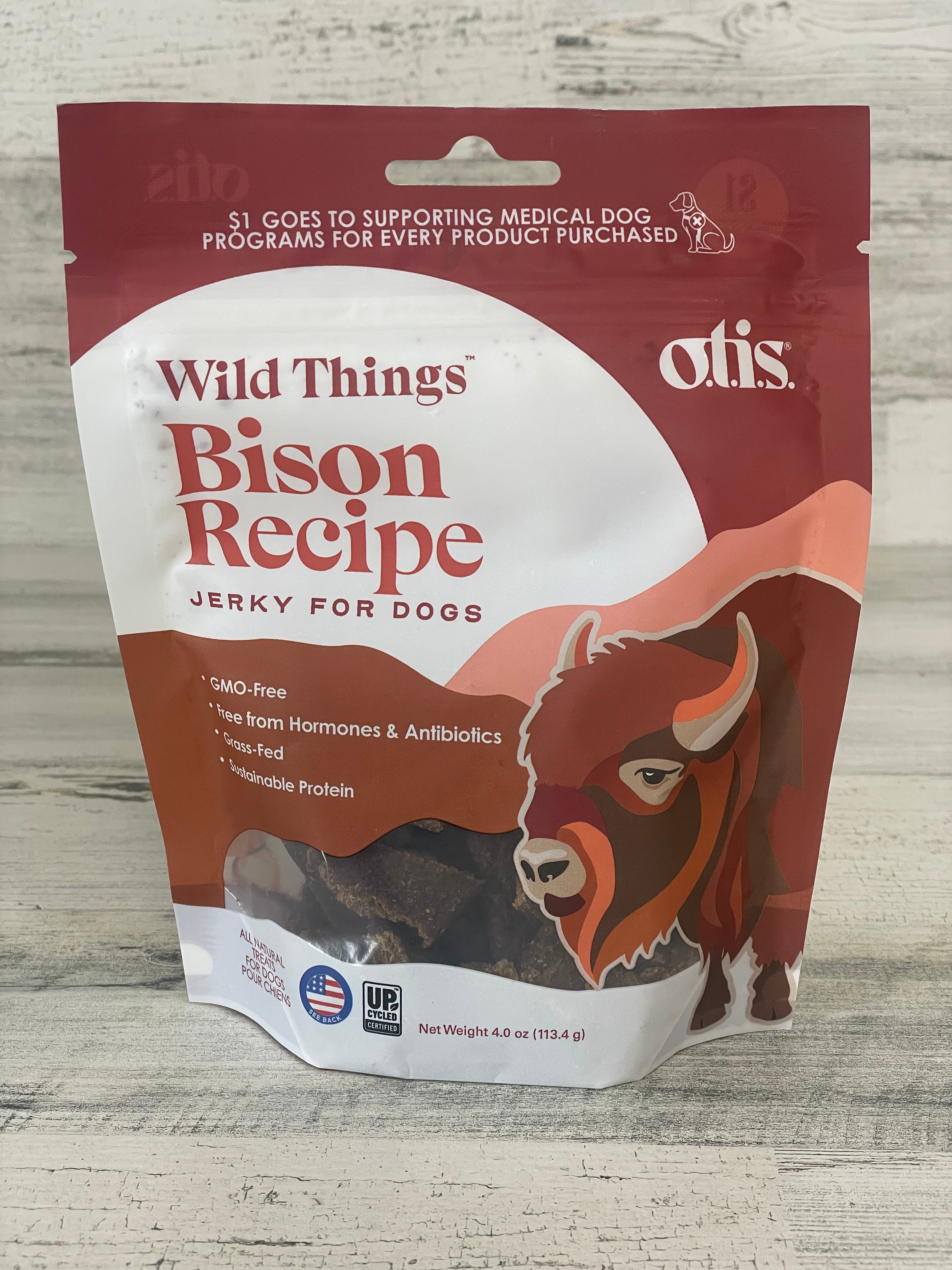 Otis Wild Things Bison Jerky - Premium Grass-Fed Bison Meat Snacks | High Protein, Low Carb, Keto-Friendly | Perfect for Hiking, Camping & On-the-Go Nutrition