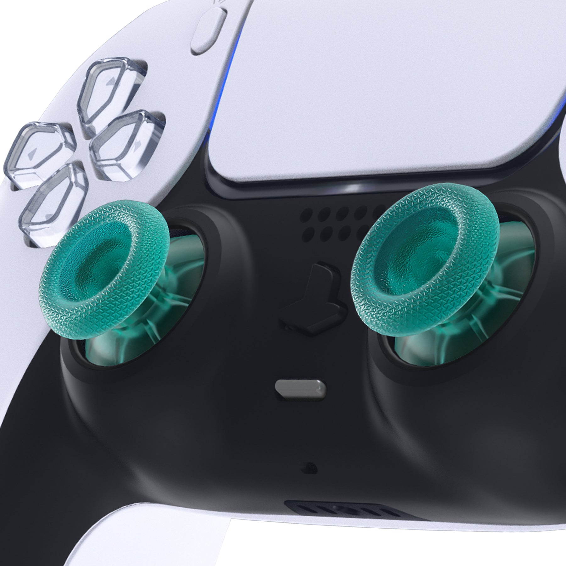 eXtremeRate Emerald Green Replacement Thumbsticks for PS5 Controller - Custom Analog Stick Joystick Compatible with PS5 & PS4 All Models (JPF645) - Perfect for Gaming, Repair & Controller Customization