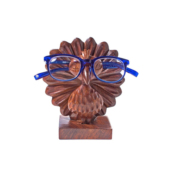 Stylish Peacock Eyeglass Holder - Elegant Eyewear Stand for Glasses & Sunglasses - Perfect for Home, Office, or Gift Giving
