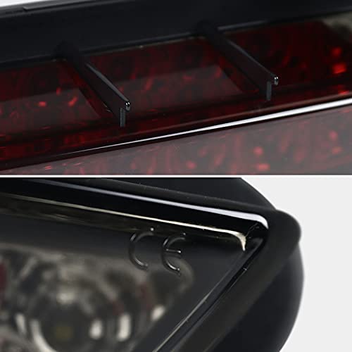 Spec-D Tuning Smoke Lens LED 4th Brake Light Bar - Compatible with 2015-2018 Ford Mustang (Left & Right Pair) | High Visibility Safety Upgrade for Night Driving & Car Shows