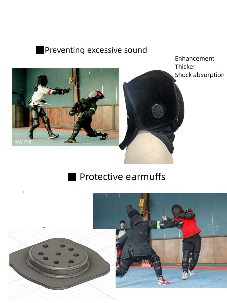 ASAki HEMA Fencing Mask Cover with Back Plate - Protective Overlay for HEMA Training & Sparring (Mask Not Included) | Durable Gear for Historical European Martial Arts Practice, Tournaments & LARP Battles