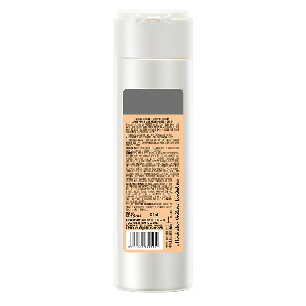 Pond's Pure White Anti Pollution Activated Charcoal Face Wash 100g & Lakme Peach Milk SPF 24 PA+ Sunscreen Moisturizer 120ml - Deep Cleansing & Daily Sun Protection for Oily & Combination Skin