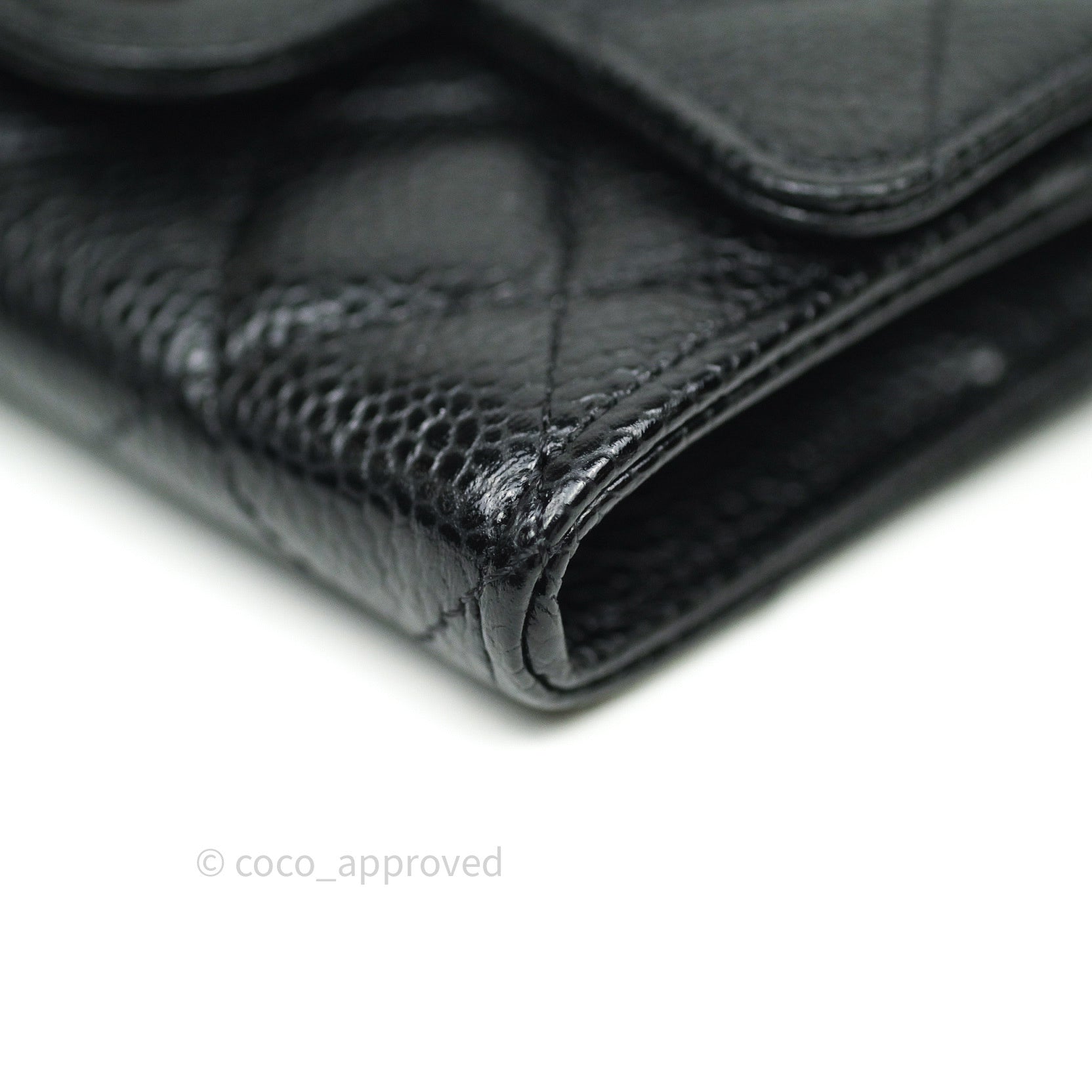 Chanel Caviar Quilted Flap Card Holder Wallet - Black with Gold Hardware | Luxury Compact Wallet for Women, Perfect for Everyday Use & Special Occasions