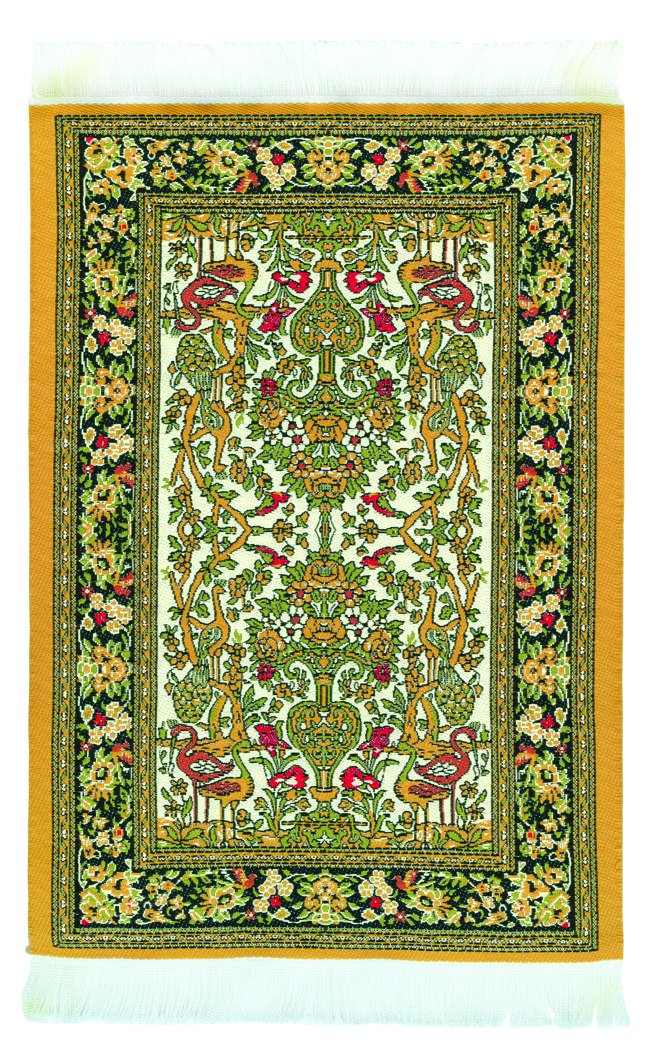 Premium Oriental Carpet Woven Fabric Mouse Pad - Ergonomic Hereke Design Computer Mousepad for Office & Gaming - Home & Workspace Essential