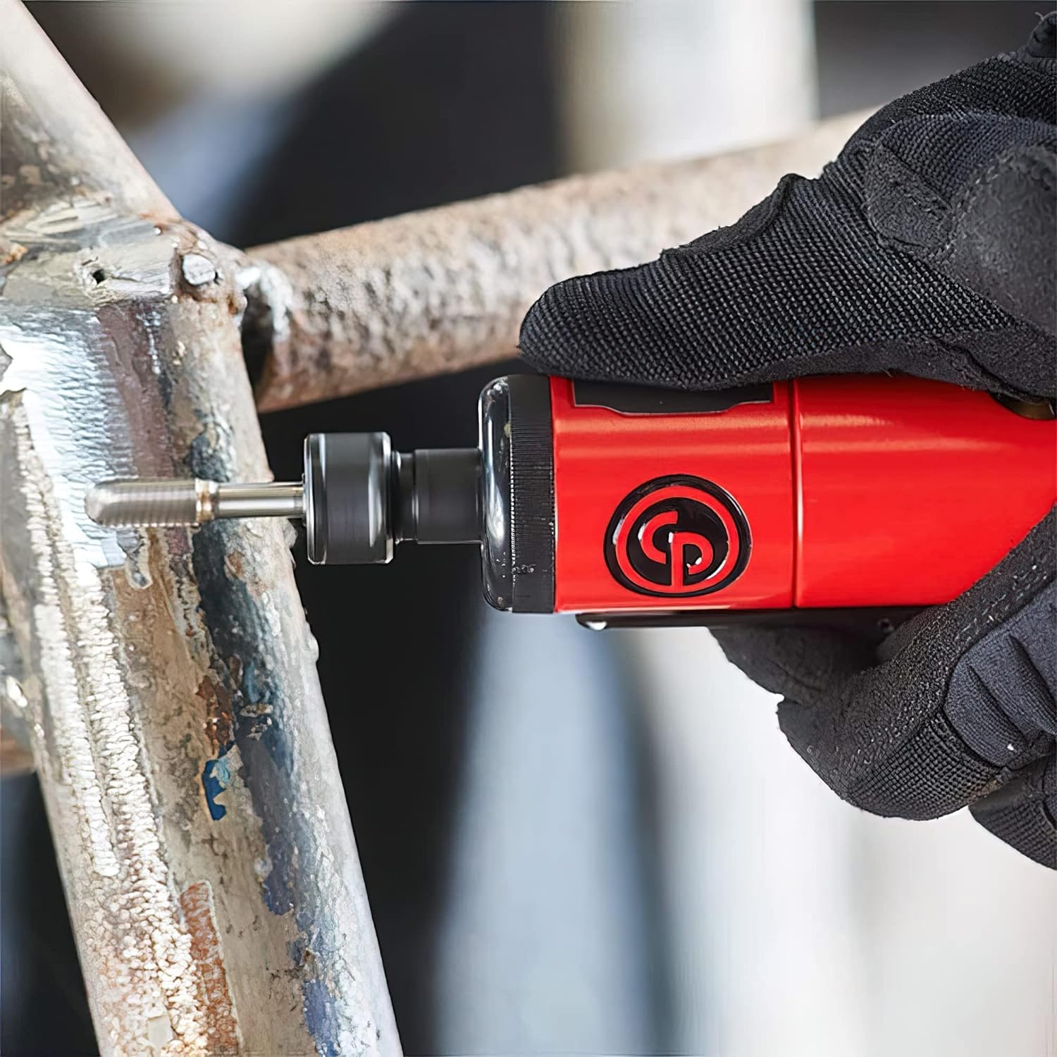 Chicago Pneumatic CP872 Heavy Duty Air Die Grinder - 1/4 Inch (6mm), 0.63HP/470W, 27000 RPM - Ideal for Welding, Woodworking, Automotive Detailing & Metal Polishing - Perfect for Professional Shops, DIY Projects & Industrial Applications