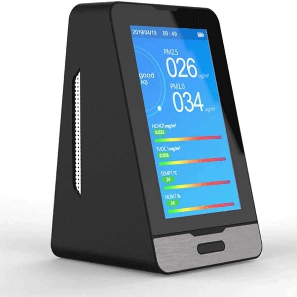 YIAKU Air Quality Monitor - PM2.5, CO2, Temperature & Humidity Detector for Home, School, Office | Indoor Air Pollution Tester for Allergy Relief & Health Protection