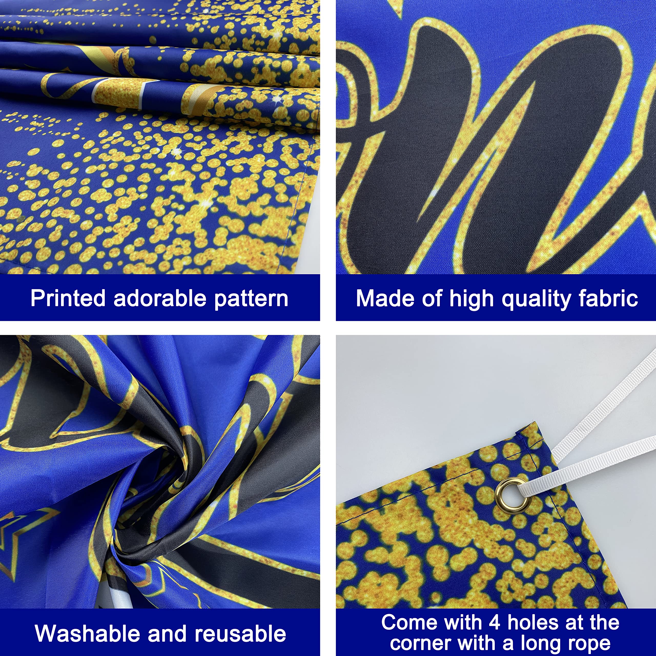 Class of 2025 Graduation Banner - Blue & Gold Backdrop for Graduation Party Decorations, Photography Background & Congratulations Signs | Perfect for Graduation Ceremonies, Photo Booths & School Celebrations