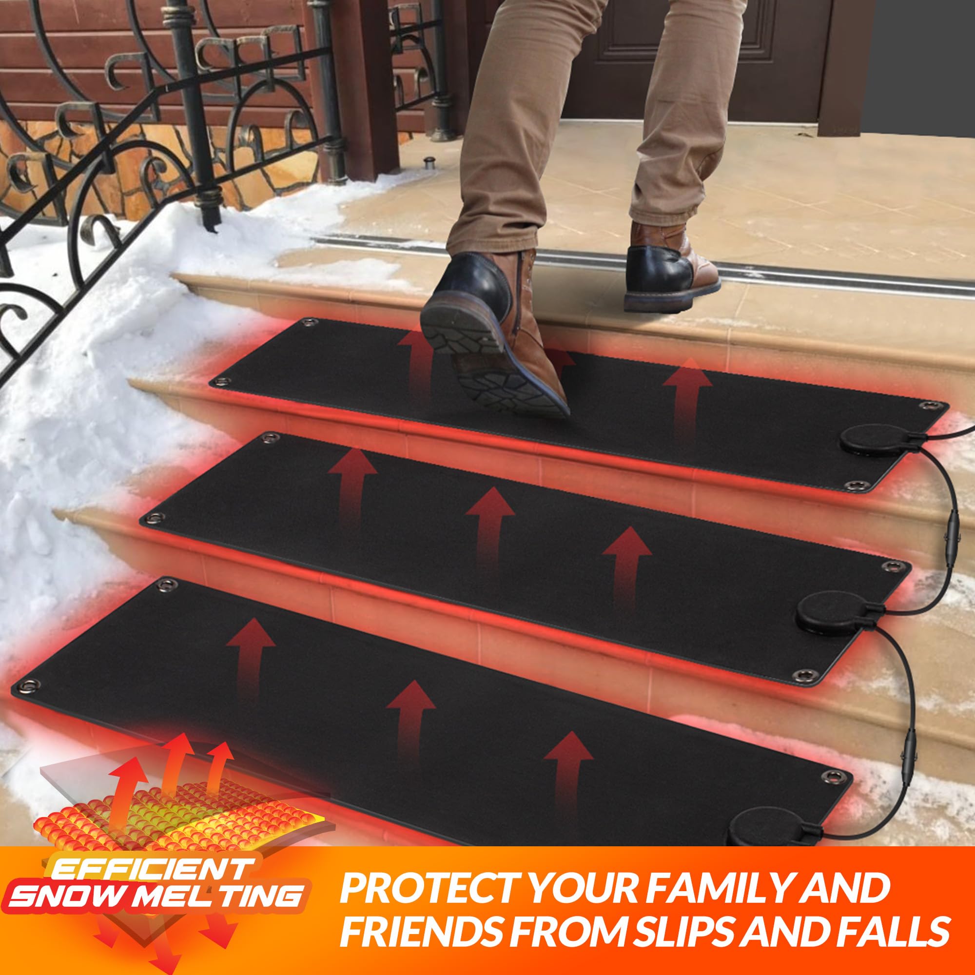 Graphene Heated Snow Melting Mats for Stairs - 10