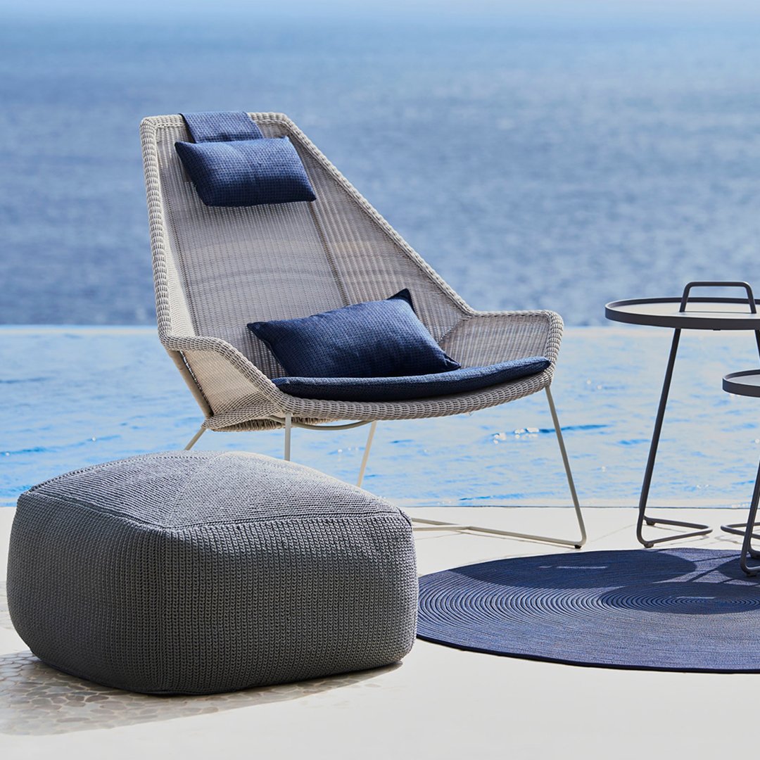 Breeze Highback Chair - Comfortable Outdoor Patio Furniture for Relaxing in Garden, Poolside or Backyard
