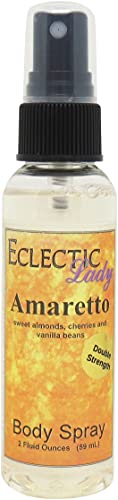 Amaretto Body Spray for Women & Men - Double Strength Fragrance, 2 oz - Long Lasting Perfume Mist for Daily Use, Date Night & Special Occasions