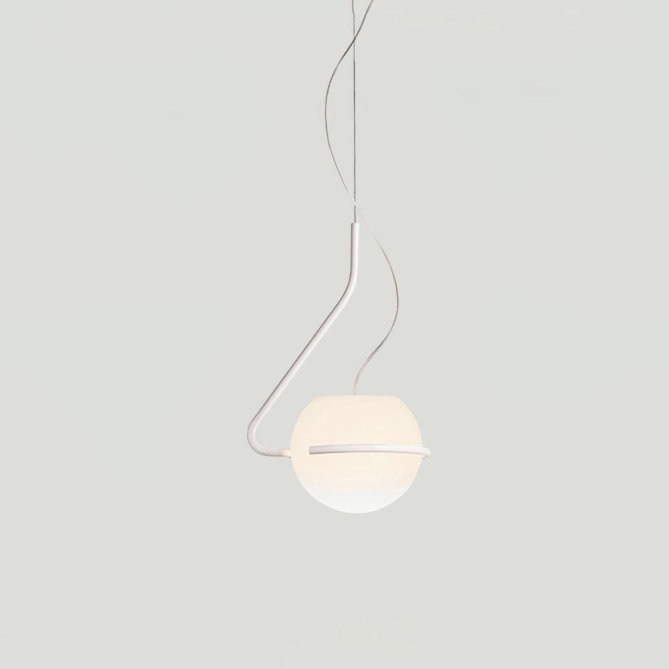 Tonda Modern Pendant Light - Sleek Glass Hanging Lamp for Kitchen Island, Dining Room & Bedroom Lighting - Dimmable LED Ceiling Fixture with Adjustable Height