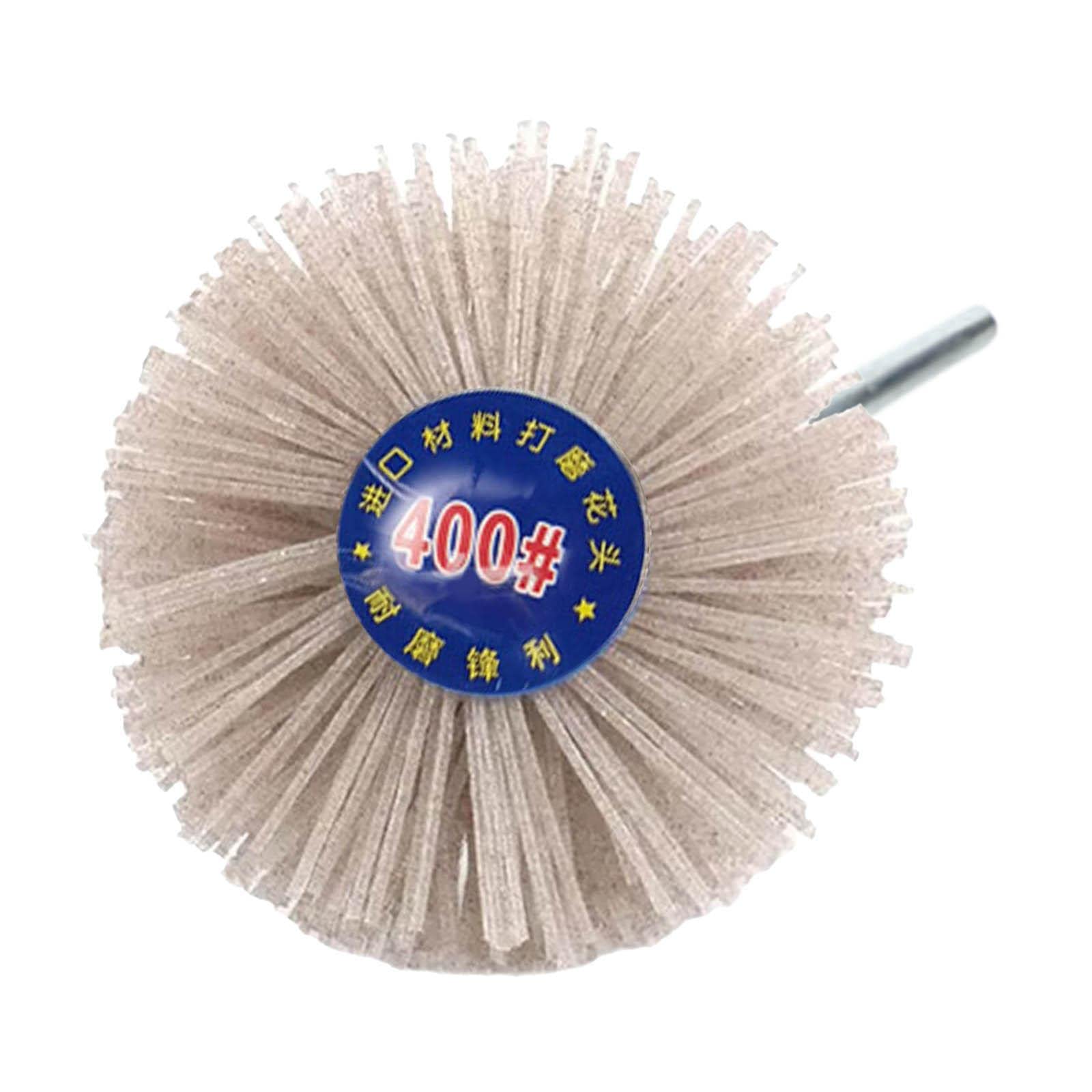 Nylon & Wire Wheel Brush Set - 400 Grit for Woodwork & Rust Removal - Perfect for Furniture Polishing & Painting