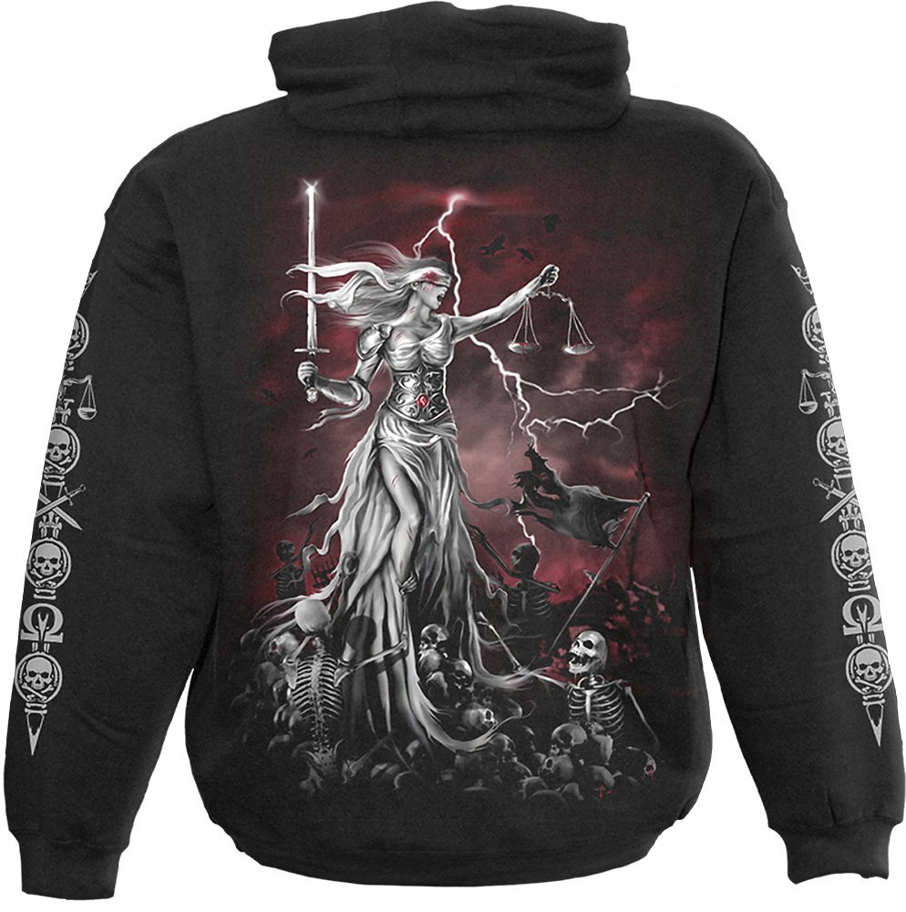 Spiral Men's BLIND JUSTICE Black Hoody - Stylish Streetwear for Casual Outings and Urban Fashion