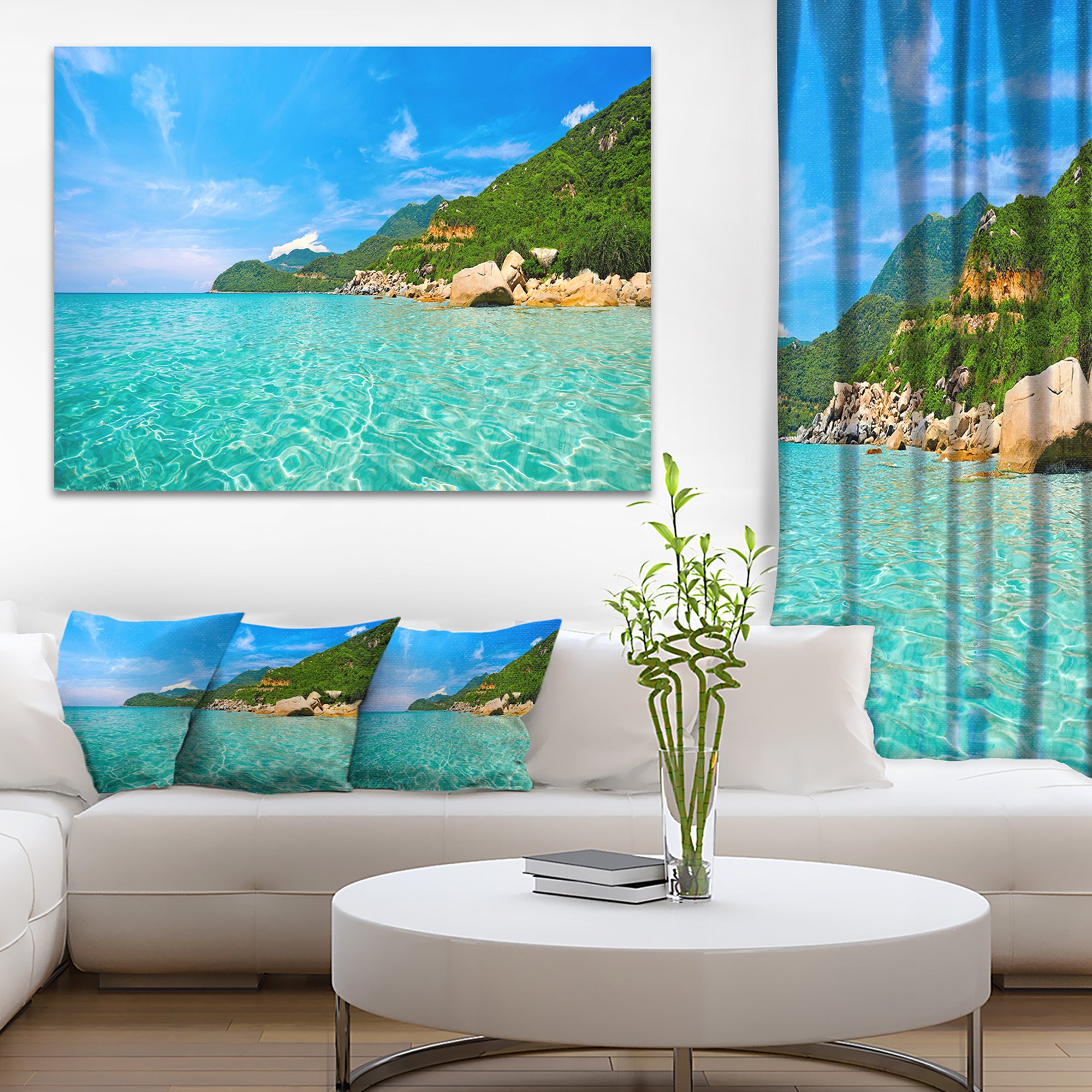 Stunning Sky Mountain and Water Landscape Photography Canvas Print - Nature Wall Art for Living Room, Bedroom & Office Decor