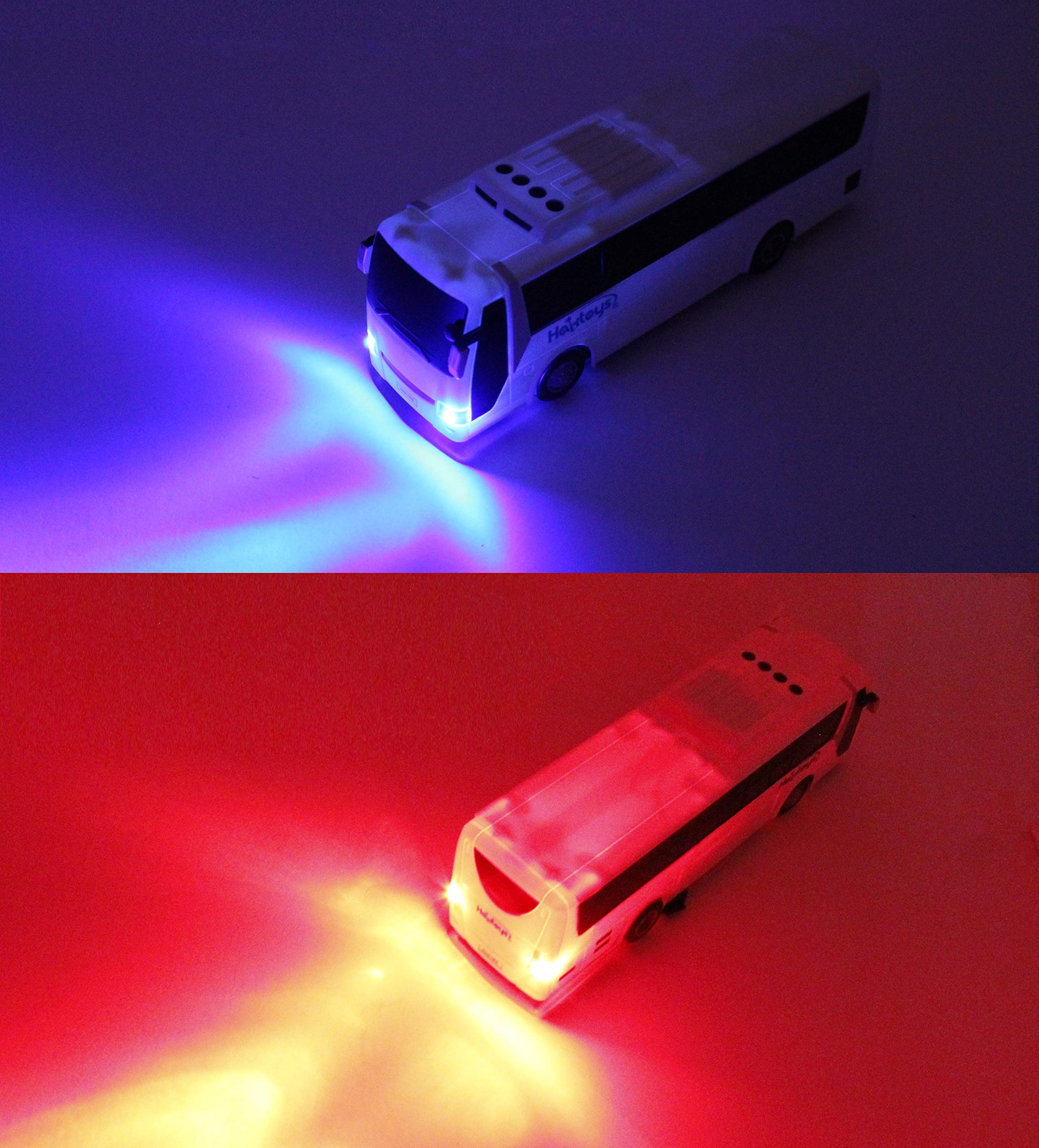 Haktoys RC Remote Control Bus - High Speed Radio Control Toy Vehicle with LED Headlights & Taillights | Perfect Gift for Kids, Boys & Girls | Indoor & Outdoor Play, Birthday Party, Christmas Present