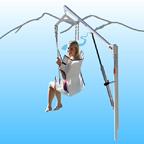EZ Lift Manual Pool and Boat Lift Chair - No Anchor Needed - Portable Water Lift for Easy Pool Access & Boat Boarding - Perfect for Seniors & Mobility Assistance