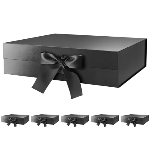 Black-Ribbon-13x9.7x3.4 Inches-Pack of 6