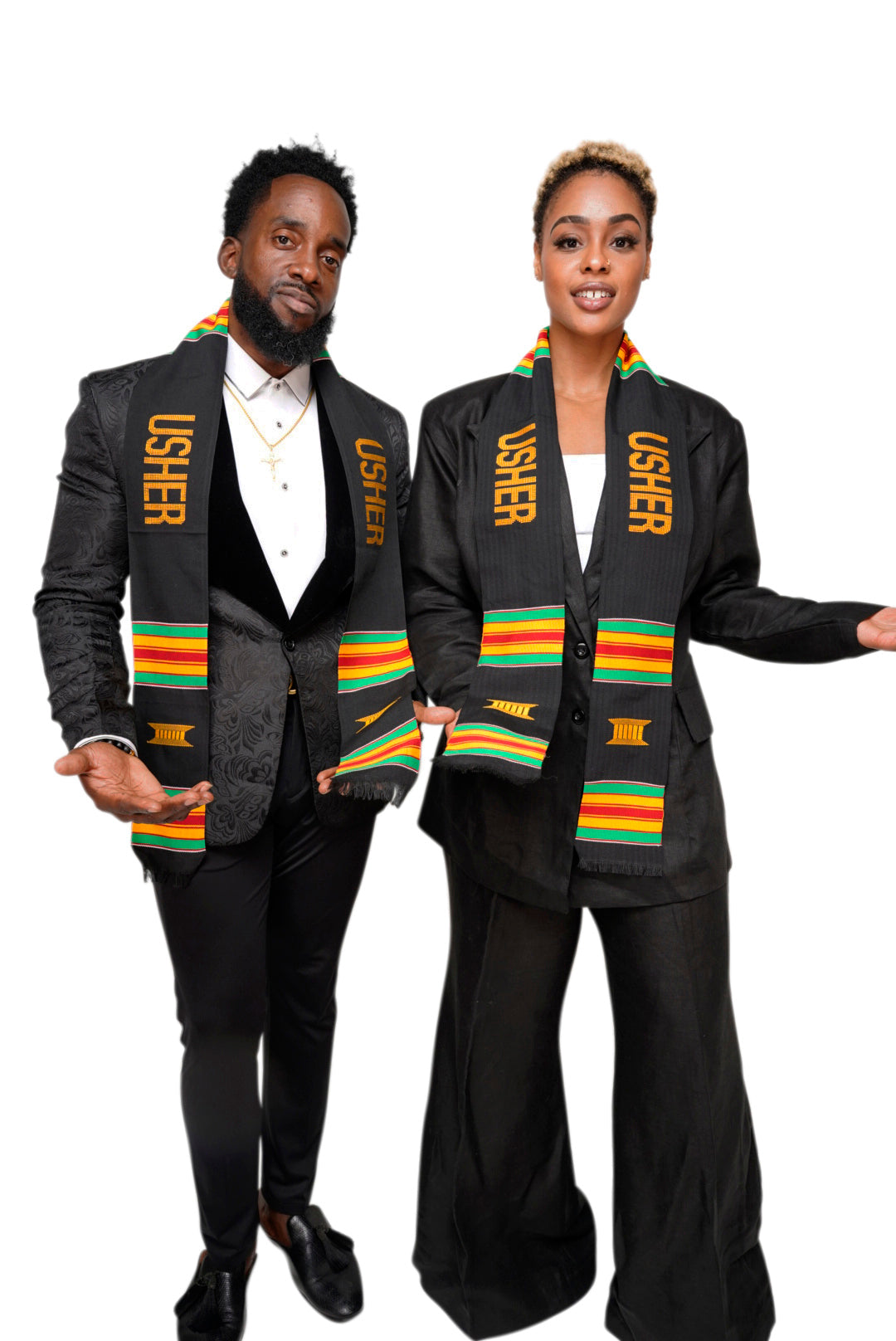 Authentic Handwoven Kente Scarf Sash - Premium African Print Fashion Accessory for Women, DP1549 | Perfect for Cultural Events, Weddings & Stylish Outfits