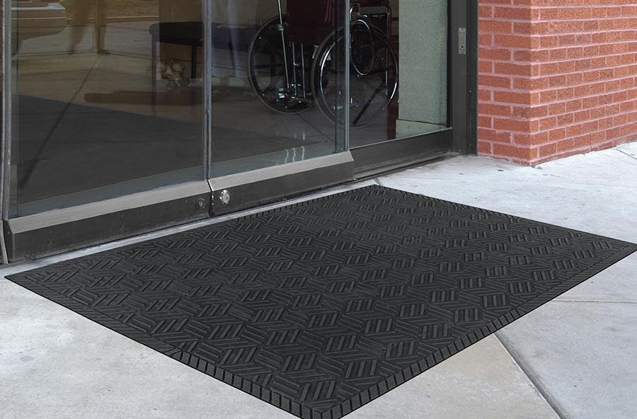 SuperScrape ECO Outdoor Mat - Heavy Duty Dirt Trapper for Patio, Deck & Entryway - Waterproof & Easy to Clean Doormat for Home & Garden Use